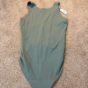 aerie Sage Green Scoop Neck Bodysuit